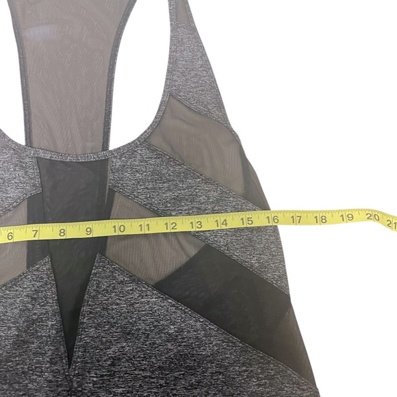 Lululemon If You're Lucky Tank Heathered Black Size Small Mesh Inserts *Pls Read - Picture 6 of 12